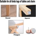 thumbnail image 3 of HSHDLDF 40 Pcs Coussinet en Feutre Rond Robuste à Clouer Antidérapant pour Meubles Chaise Table Pieds Protecteurs de Plancher (Brun 28mm), 3 of 7