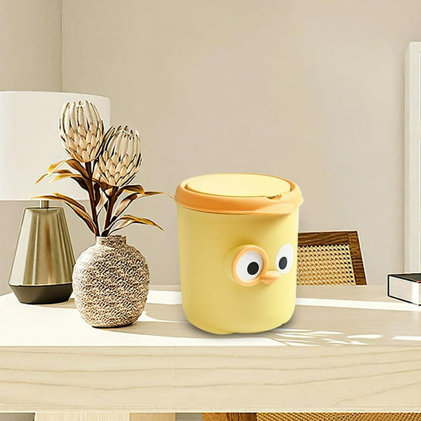 Mini cubo de basura para escritorio pequeno cubo de basura pequeno cesto de basura para encimera pequeno cubo de basura para mesa escritorio Amarillo Walmart en linea