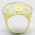 thumbnail image 3 of IP Gold(Ion Plating) Stainless Steel Ring with Top Grade Crystal in Clear for Women Clear Stone Color Style TK875 Size 6, 3 of 4