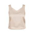 thumbnail image 6 of Women's Cotton Polyester Blend Camisole,V-Neck Sleeveless Solid Color Casual Tank Top Everyday Basic Tops Beige S, 6 of 6