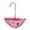 Pink, variant on Tarmeek Pink Wrought Iron Wall Mounted Umbrella Shaped Planter Container for Indoor Outdoor Home Garden Decor, No Drill Installation Required