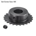thumbnail image 3 of Uxcell 25 Teeth Sprocket 1/4" Pitch, 17mm Bore Carbon Steel with Set Screws, 3 of 6