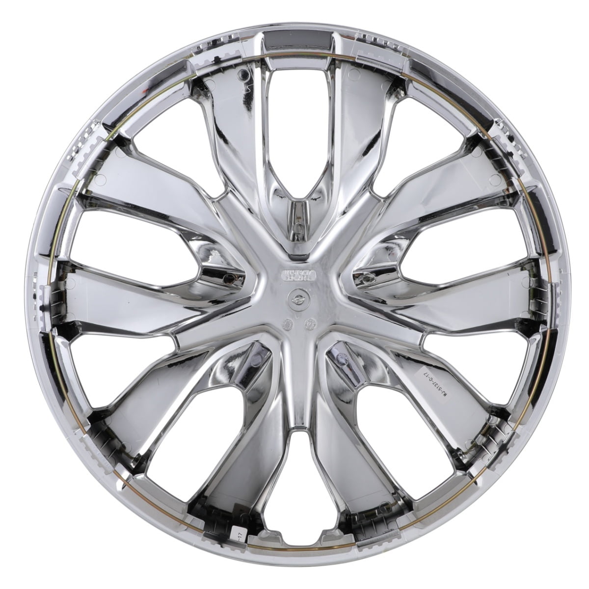 (4 Pack)17" Hubcaps Wheel Rims Cover for 2014-2020 Nissan Rogue Compatible with Steel Wheels Snap on Installation ABS+PC Material(17-inch,Chrome)