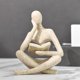 thumbnail image 5 of Bookshelf Decor Thinker Statue - Abstract Art Reading Thinker Sculpture Figurine Aesthetic, Modern Home Decoration for Living Room Office Shelves Coffee Table Desk Decor(Beige)8.5*6*11.5cm, 5 of 5