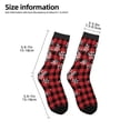 thumbnail image 2 of Naloa Red Buffalo Plaid Kids Socks Unisex Kids and Toddlers' Crew Socks, ,1 Pairs, 2 of 5