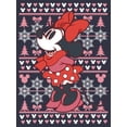 thumbnail image 2 of Women's Mickey & Friends Minnie Winter Sweater Graphic Tee Navy Blue Small, 2 of 4