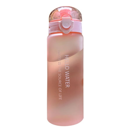 

Riapawel 750ml Portable Water Bottle Gym Travel Clear BPA Free Drinking Bottle with Leakproof Lid One Click Open Sport Water Bottle