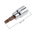 thumbnail image 2 of Uxcell 3/8" Drive x T30 Torx Bit Socket, S2 Steel Bits, CR-V Sockets 48mm Length (For Hand Use Only), 2 of 5