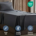 thumbnail image 3 of Nestl Twin Sheets Sets, 3 Piece 1800 Series Deep Pocket Twin Bedding, Soft Microfiber Kids Bedding Set, Charcoal Stone Gray, 3 of 12