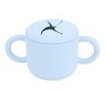 thumbnail image 3 of Taza para beber de aprendizaje para bebé, diseño de asas dobles de silicona, fácil limpieza, taza de entrenamiento para niños pequeños a prueba de fugas, azul, 3 of 14