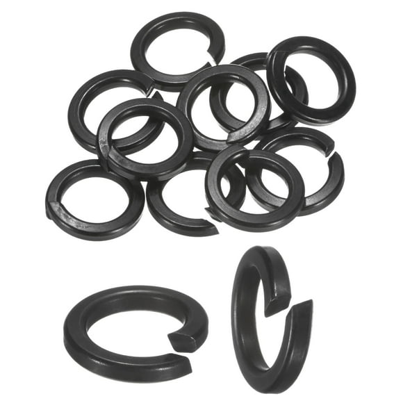Uxcell 10-Pack Spring Lock Washer, M16 Stainless Steel Electroplating Black Coating Elastic Gasket Screw Fasteners