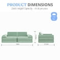 thumbnail image 6 of Emma + Oliver Sage 56 in. Modular Play Couch for Kids with Convertible 6-Piece Design and Soft Foam Cushions, 6 of 13