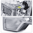 thumbnail image 4 of M-AUTO Left&Right Headlights Lamp for 2009-2014 Ford F-150 Truck, with Pre-Assembled LED Bulbs, Chrome Housing Clear Lens Clear Corner, 4 of 12