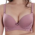 thumbnail image 2 of Amidoa Minimizer Bras for Older Women Lace Underwire Pink Push up Plunge High Support Everyday Wear Women Bra 85C, 2 of 9
