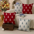 thumbnail image 3 of Christmas Pillow Covers 20x20 inch Set of 2 Christmas Tree Decorative Red Throw Pillow Covers Winter Famliy Decoration for Home Couch TH-30K20, 3 of 6