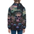 thumbnail image 6 of Naloa Forest Mushroom Skull Teenage Zipper Hoodie, Long Sleeve Zip Up Hoodies Casual Jackets Tops for 7-12 Years-Small, 6 of 6