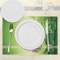 thumbnail image 3 of Ambesonne East Place Mats Set of 4, Garden Peaceful Mind, Standard Size, Green Pink, 3 of 6