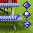 thumbnail image 6 of Sorfey Rectangle Fitted Picnic Table Cover with Bench Covers, Blue 30" x 72", 6 of 6