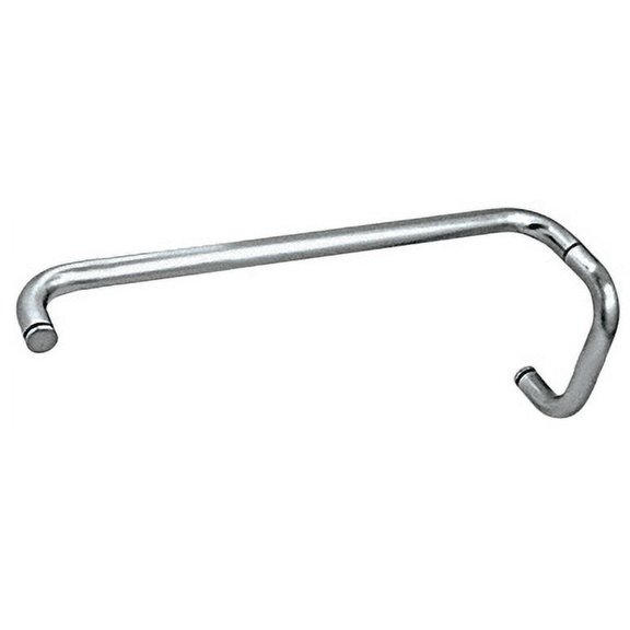 CRL BMNW6X18PN Polished Nickel 6" Pull Handle and 18" Towel Bar BM Series Combination Without Metal Washers