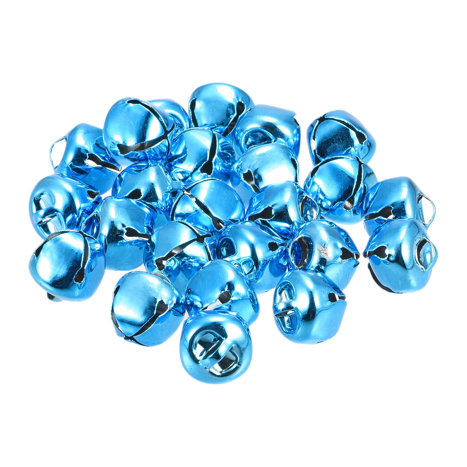 13mm Jingle Bells Craft Bells Carbon Steel Electroplating Blue 80 Pack