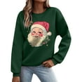 thumbnail image 2 of Cadancy Christmas Sweatshirts for Women Funny Santa Graphic Crew Neck Pullover Tops Xmas Holiday Loose Long Sleeve Shirts Winter Vintage Fashion Outfits 2025, 2 of 5
