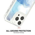 thumbnail image 4 of SaniMore Case for iPhone 15 Pro, Shockproof Ant-fall TPU Backplane Marble Stylish Pattern for Girls Women No-Yellowing Slim Lightweight for iPhone 15 Pro, Lightblue, 4 of 11