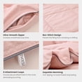 thumbnail image 5 of THXSILK Silk Comforter Duvet Quilt, 100% Tussah Silk Filling, 63% Cotton & 37% Polyester Outer Shell, Pink, King Size(102in x 91in), Silk Weight 5.29lb/2.4kg, 5 of 7