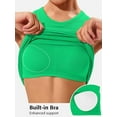 thumbnail image 5 of ANFERRY Ribbed Workout Tank Tops for Women Seamless Full Length Athletic Camisole with Built in Bra, 5 of 7