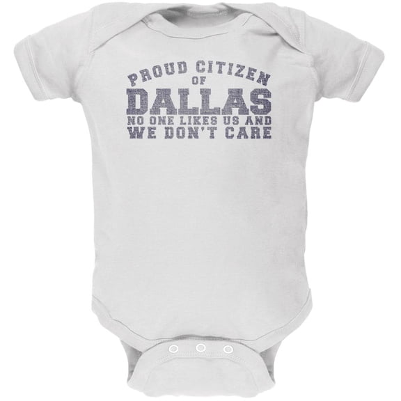 Proud No One Likes Dallas White Soft Baby One Piece - 3-6 months