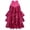 Hot Pink, variant on IBTOM CASTLE Girls Sequin Dance Outfit Sparkly Latin Hip Hop Jazz Dance Outfit Halter Mesh Ruffle Dress Top and Shorts Dancewear 6-7 Years Light Purple