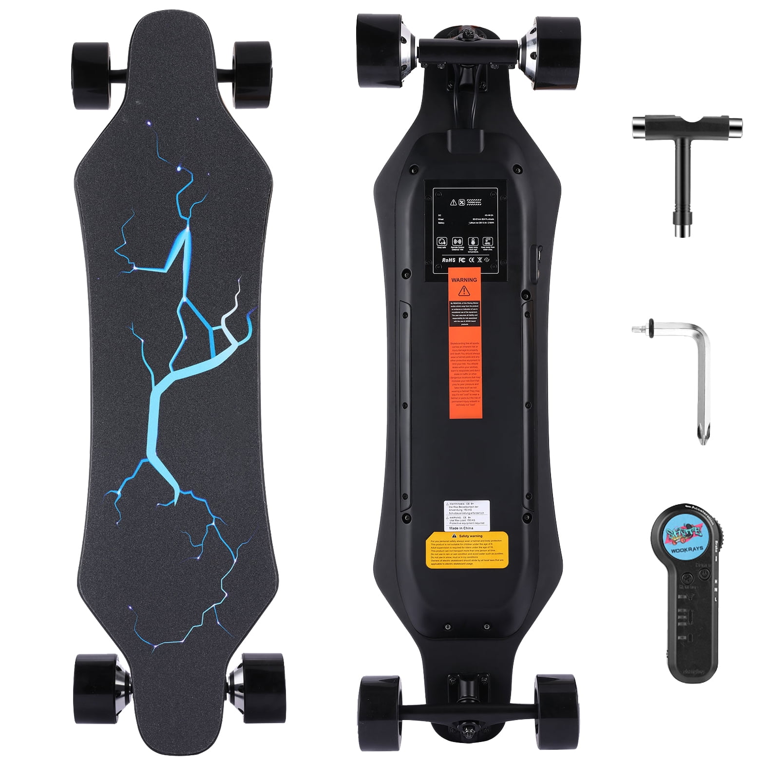 20km/h Elektro longboard skateboard e-board con mando a distancia bis14m para niños 