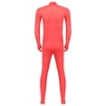 thumbnail image 5 of YONGHS Mens Spandex Open Face Zentai Suit Costume Back Zipper Unitard Full Cover Jumpsuit Bodysuit Red 180, 5 of 7