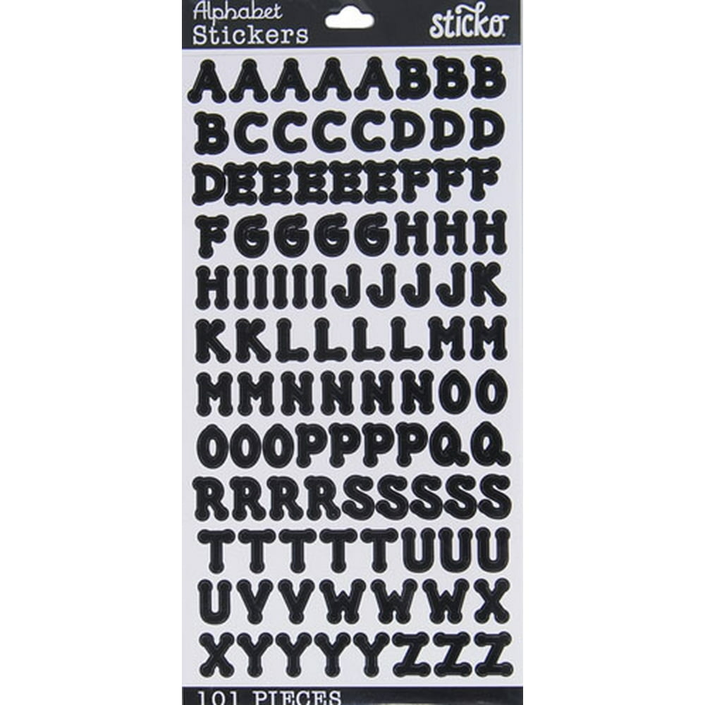 Wilton Small Black Dot Letters Stickers, 101 Piece