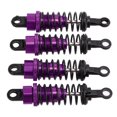 thumbnail image 4 of Amortiguador de metal de 4 piezas de 64 mm con soporte de choque para piezas de actualización de automóvil WPL RC Púrpura, 4 of 10