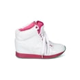 thumbnail image 2 of Qupid Patton-10 New Women Patent Round Toe Lace Up Sneaker Wedge, 2 of 6