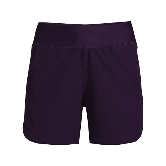 Lands' End Women's Curvy Fit 5" Quick Dry Board Shorts Swim Shorts with Panty