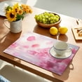 thumbnail image 5 of Placemats Set of 4, Pink Rose Place Mats Dreamy Petals Water Tablemats Washable Placemat Table Decoration for Kitchen Table Dinner Party Home Decor Indoor Outdoor 13x19 Inch, 5 of 9