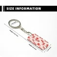 thumbnail image 3 of Uemuo Boba Milk Tea Pattern Rectangular Metal Keychain - Durable, Stylish, and Personalized Key Ring for Men and Women,Engraved Keychain,Gift Slim Sturdy Keychain, 3 of 7