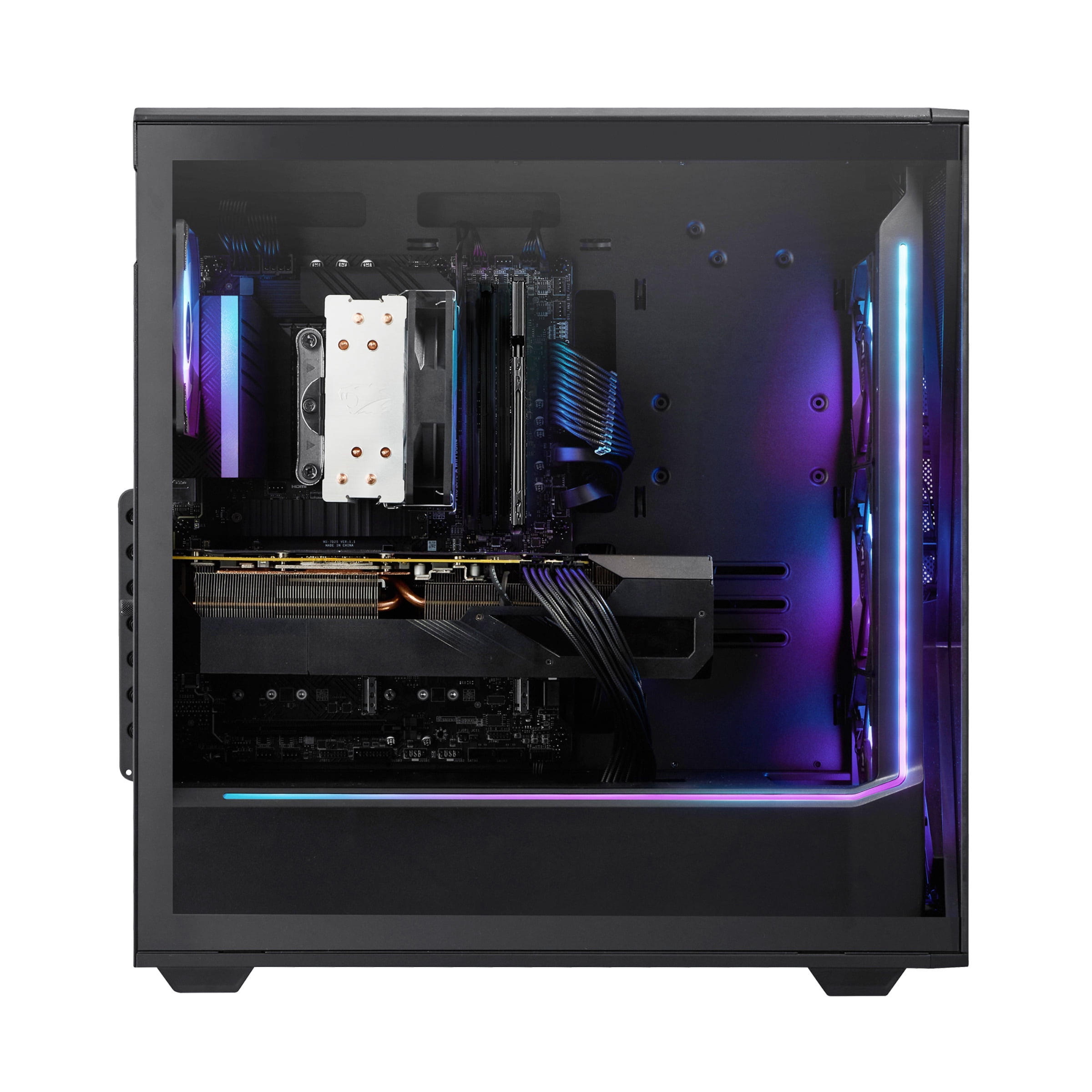 iBUYPOWER Slate Gaming PC Desktop Computer Intel Core Ultra 7 265F CPU, NVIDIA GeForce RTX 5060Ti 8GB GPU, 16GB DDR5 5200MHz RAM, 1TB NVMe SSD, Windows 11 Home, Gamer Keyboard and Mouse - SBI7N56T06