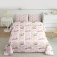 thumbnail image 4 of Manfei Princess Ribbon Child Bedding Comforter Set, Cartoon Flower Floral Twin Comforter Sets, Kawaii Ribbon Bow Reversible Bedding Set, Luxury Bedroom Decor, 2 Pieces, 4 of 8