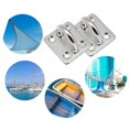 thumbnail image 2 of 4pcs M6 304 Stainless Steel Oblong Pad Eye Plate,marine Hardware Staple Hook Loop, 2 of 5