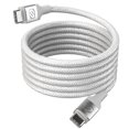 thumbnail image 1 of Câble tressé de recharge magnétique 60 watts USB-C à USB-C Strikeline CCBM6WT-SP Scosche 1,8 m, blanc, 1 of 11