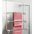 thumbnail image 2 of InterDesign York Over The Shower Door Towel Rack, White/Chrome, 2 of 6