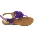 thumbnail image 3 of Victoria K Women's PomPom With Side Buckle Sandals, 3 of 5