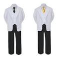 thumbnail image 2 of 6pc  Boy Formal Necktie Black & White Suit Set Satin Necktie Baby Sm-20 Teen, 2 of 4