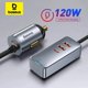 thumbnail image 2 of Baseus-cargador USB tipo C para coche, dispositivo de carga rápida de 120W, 4 puertos PD, QC 3,0 PD 3,0, para iPhone 14, 13, 12, Samsung, 2 of 4