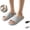 Gray, variant on Mfakffe Shower Shoes Open Toe Non Slip Slides Soft Hollow Drain Slip on Sandals Lightweight House Slippers