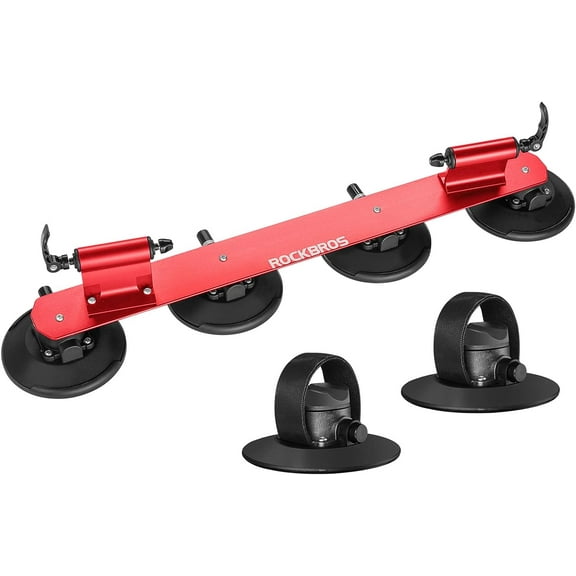ROCKBROS Bike Carrier Rooftop Bike Rack Sucker Quick Release Upright Roof Rack for 2 Bikes