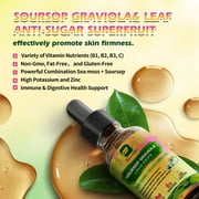 Soursop Bitter Liquid Drops,With Balckseed oil, Elderberry,Sea Moss,Soursop Graviola Guanabana Drop 2 Fl Oz