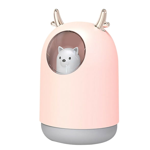 USB Power Nano Humidificador de aire Hidratante Difusor de aire de bajo ruido Atomizador portátil con diseño de dibujos animados, Negro kenally HA8571-02B